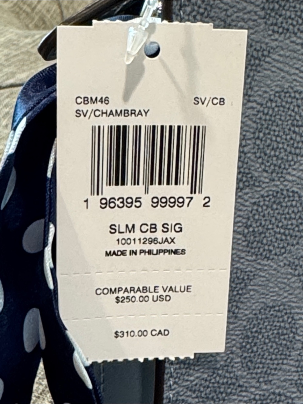 Coach Bag Blue Slim Crossbody in Signature Chambray NWT - Picture 8 of 17